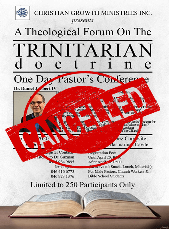 full|Theological Forum has been cancelled