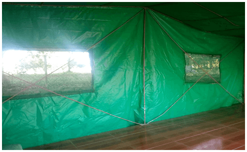 Newly Replaced Tents - From blue to green